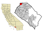 Orange County California Incorporated and Unincorporated areas La Habra Highlighted